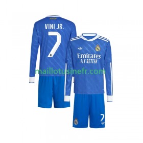 Maillot de Foot Real Madrid Vinicius Junior 7 Troisième 2025-26 Manches Longues - Enfant